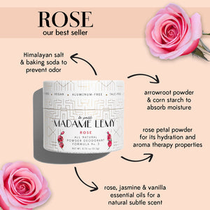 Le Petit Rose Powder: Deodorant, Body Powder, Dry Shampoo | Madame Lemy