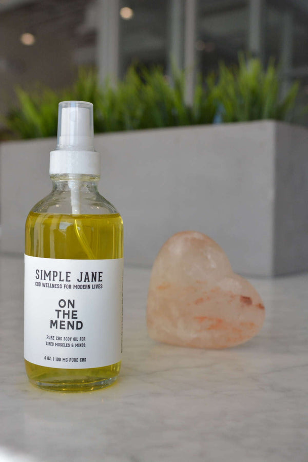 On The Mend CBD Massage Oil - 4oz | Simple Jane