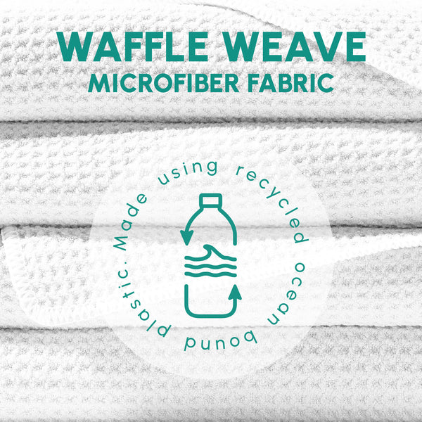 Waffle Microfiber Beach Towel - Sea Green | SUN'Y