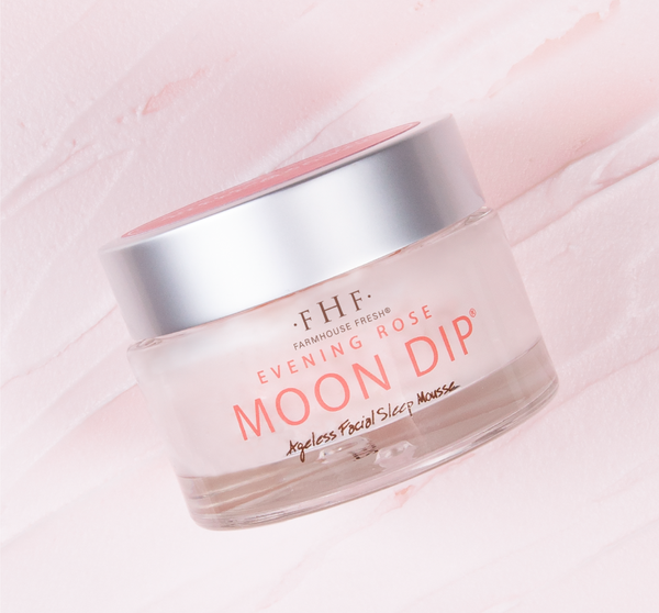 Evening Rose Moon Dip® Ageless Facial Sleep Mousse with Peptides + Retinol | Farmhouse Fresh