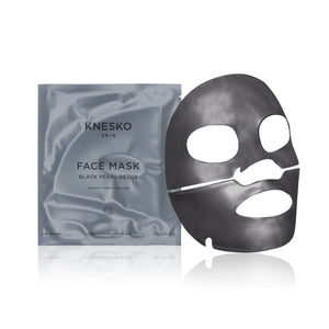 Black Pearl Detox Discovery Kit - Collagen Mask & Obsidian Gemstone Roller Set | Knesko