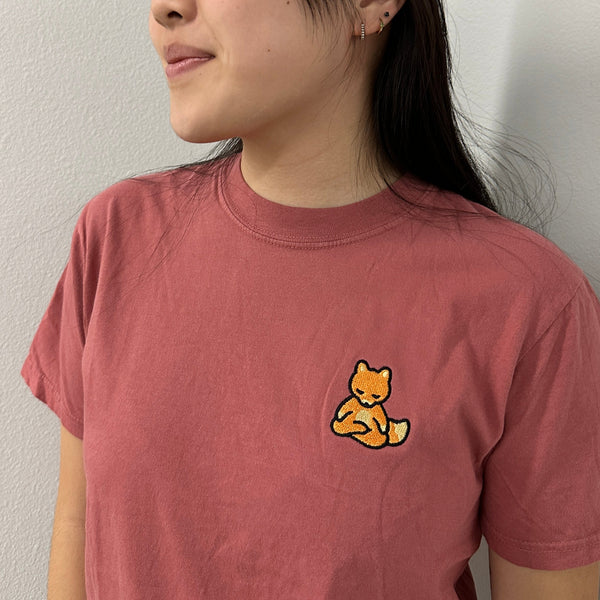 Meditating Fox Comfy Tee | Lucky Owl