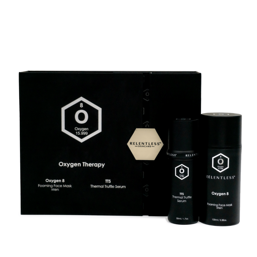 Men's Duo Skincare Set - Oxygen 8 Foaming Mask + Bio Serum | Relentless Skincare