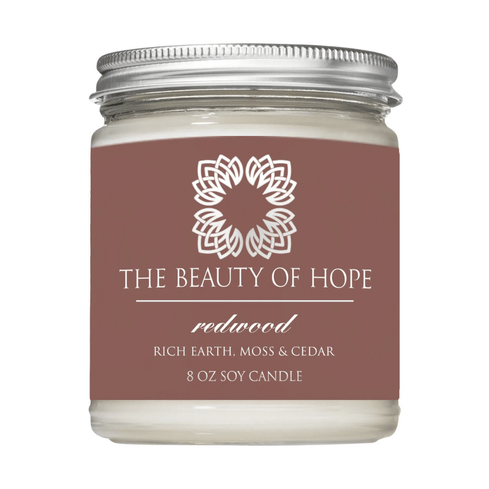 Redwood 8oz Candle | The Beauty of Hope