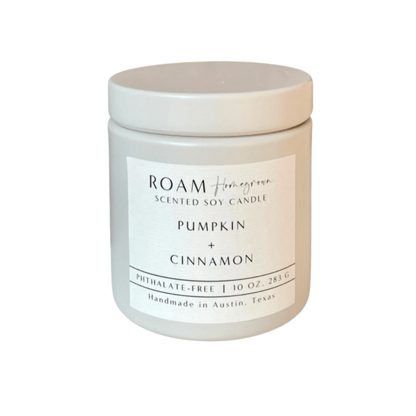 Pumpkin + Cinnamon 10 oz Soy Candle | ROAM Homegrown