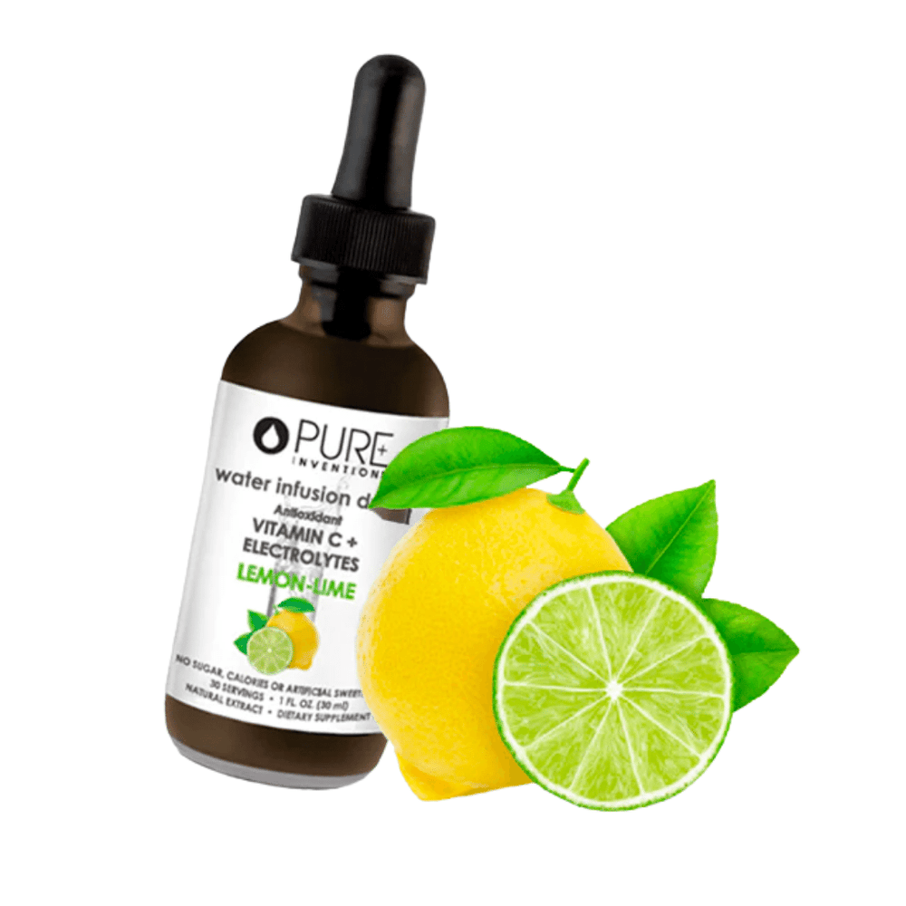 Vitamin C + Electrolytes Lemon-Lime Water Infusion Drops - 30 servings | Pure Inventions