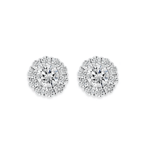 Pure Shine Halo Stud Earrings | Little Sparkles