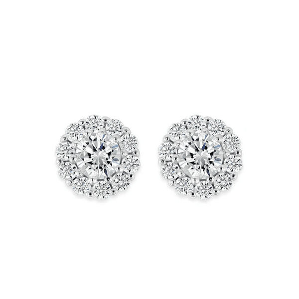 Pure Shine Halo Stud Earrings | Little Sparkles