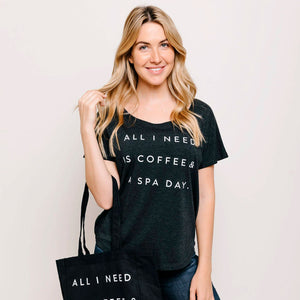 Coffee & A Spa Day Women's T-Shirt | Lucky Owl