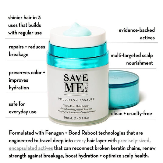POLLUTION ASSAULT Tip to Root Hair Reboot 0.5 fl oz | Save Me From