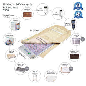 360 Wrap Set™ Platinum & SOFT Full Pro PLUS 7428 - Photon Advanced PEMF InfraMat Pro® | HealthyLine